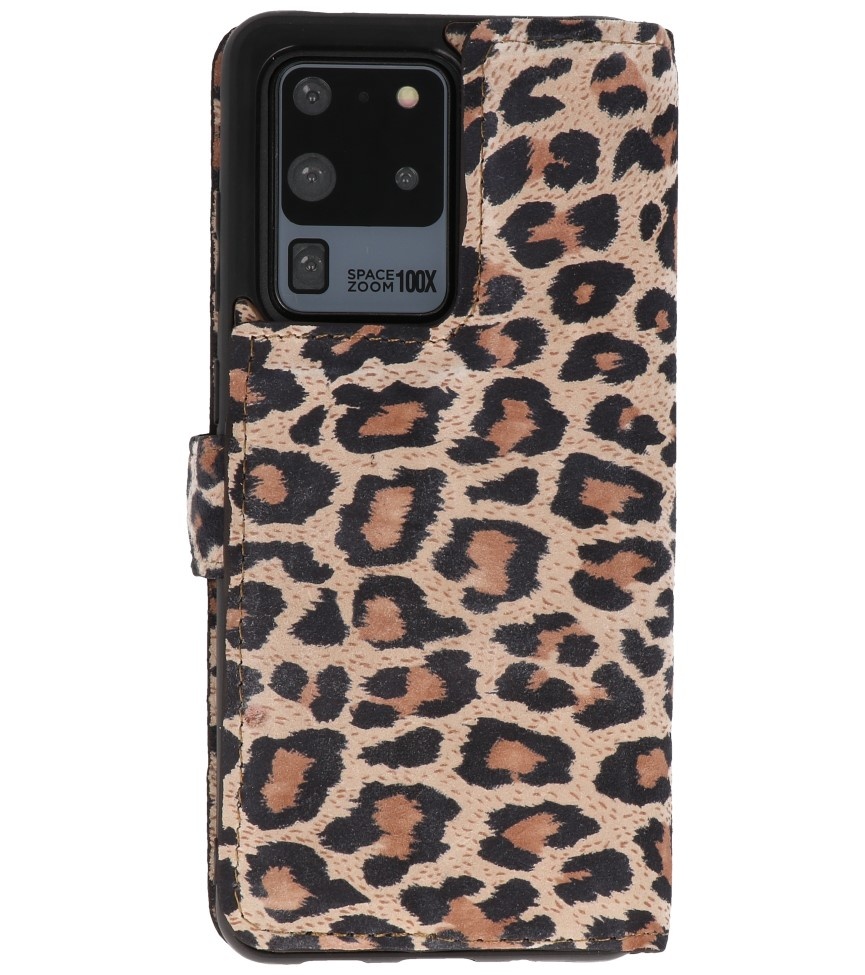 Leopard 2 i 1 læderbogtype taske til Samsung Galaxy S20 Ultra
