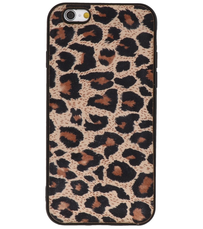 Cover posteriore in pelle leopardata per iPhone 6