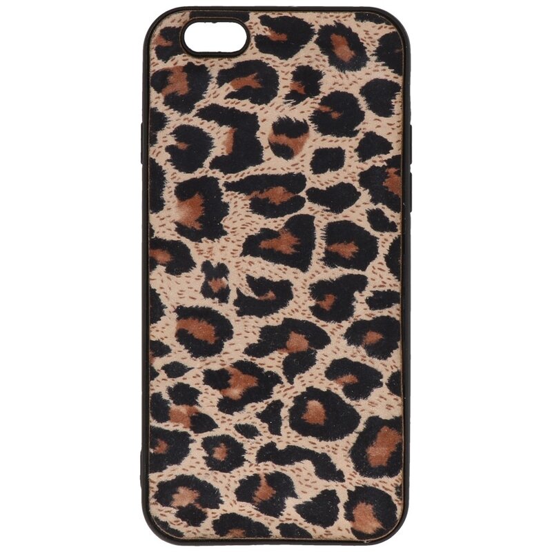 Funda trasera de piel de leopardo para iPhone 6