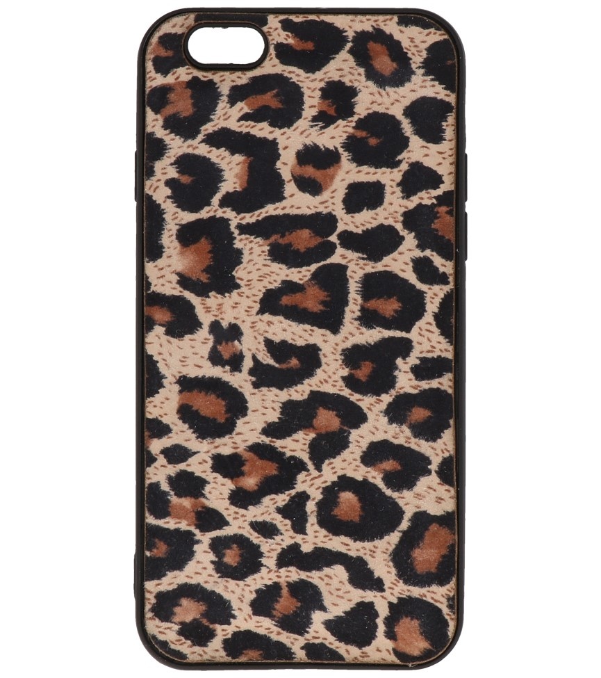 Cover posteriore in pelle leopardata per iPhone 6