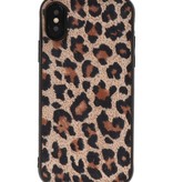 Leopard læder bagcover til iPhone X / iPhone Xs