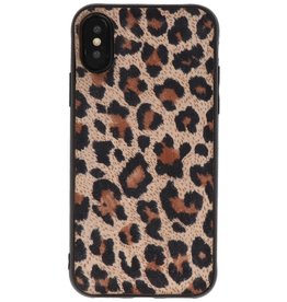 Leopard Leather Back Cover iPhone X / iPhone Xs