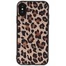 Funda trasera de piel de leopardo para iPhone X / iPhone Xs