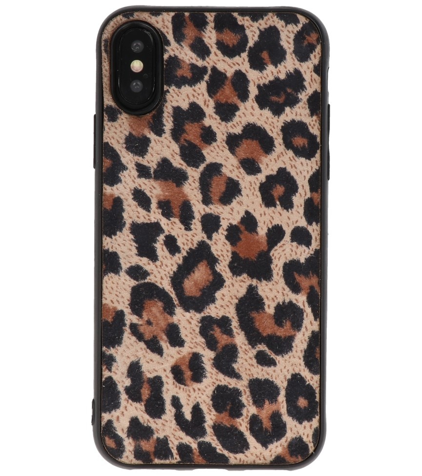 Leopard Leather Back Cover for iPhone X / iPhone Xs