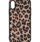 Rückseite aus Leopardenleder für iPhone X / iPhone Xs