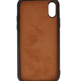 Cover posteriore in pelle leopardata per iPhone X / iPhone Xs