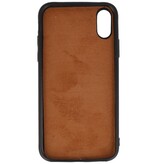 Cover posteriore in pelle leopardata per iPhone X / iPhone Xs