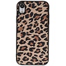 Funda trasera de piel de leopardo para iPhone XR