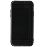 Coque arrière en cuir léopard pour iPhone XR