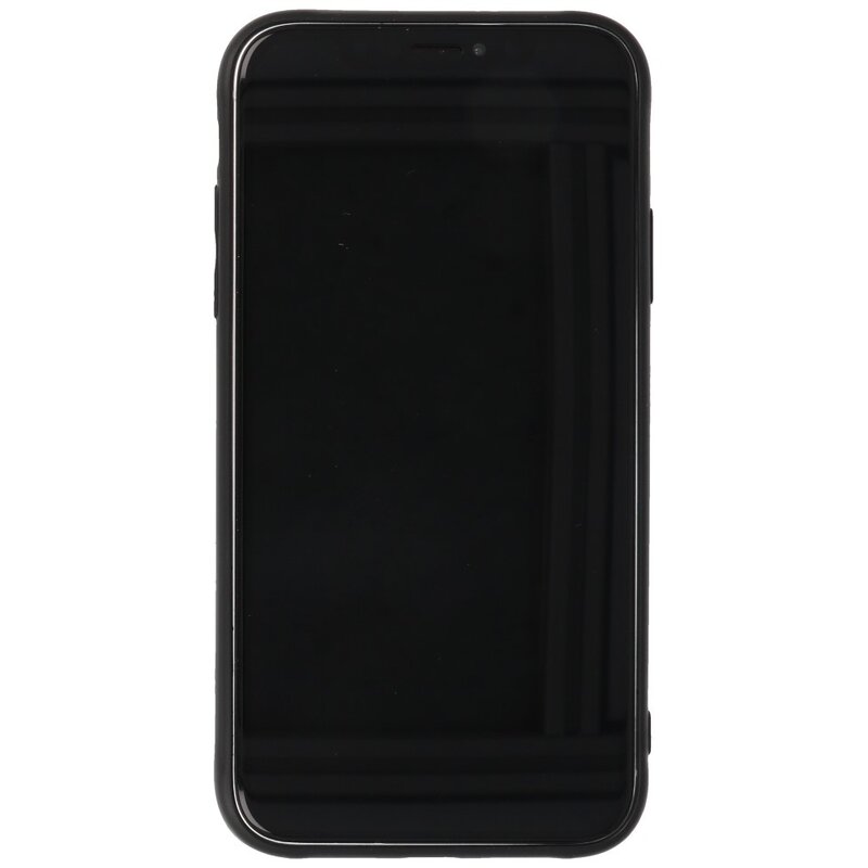 Coque arrière en cuir léopard pour iPhone XR