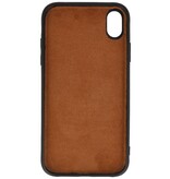 Coque arrière en cuir léopard pour iPhone XR