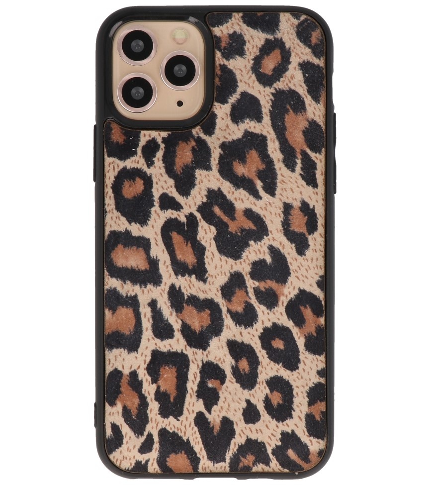 Leopard Leather Back Cover for iPhone 11 Pro