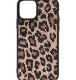 Luipaard Leer Back Cover voor iPhone 11 Pro