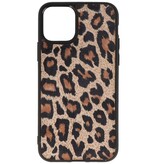 Coque arrière en cuir léopard pour iPhone 11 Pro