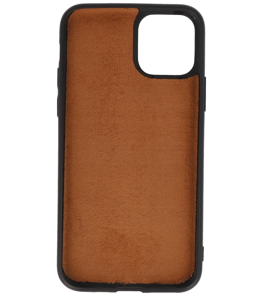 Funda trasera de cuero de leopardo para iPhone 11 Pro