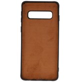 Cubierta trasera de cuero de leopardo para Samsung Galaxy S10