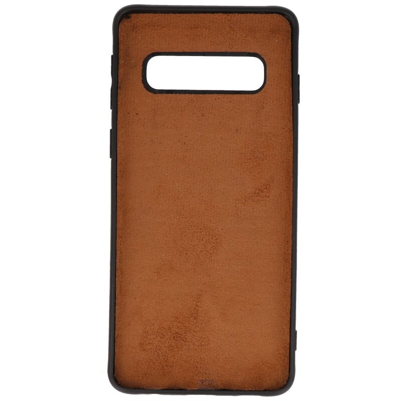 Cubierta trasera de cuero de leopardo para Samsung Galaxy S10