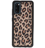Luipaard Leer Back Cover voor Samsung Galaxy S20