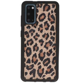 Coque arrière en cuir léopard Samsung Galaxy S20