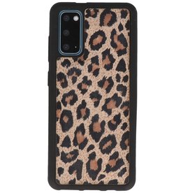 Cubierta trasera de cuero de leopardo Samsung Galaxy S20
