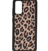 Coque arrière en cuir léopard pour Samsung Galaxy S20