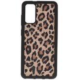 Coque arrière en cuir léopard pour Samsung Galaxy S20