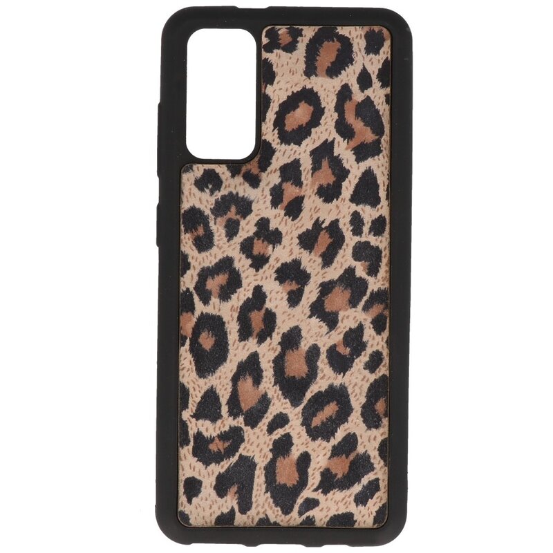 Coque arrière en cuir léopard pour Samsung Galaxy S20