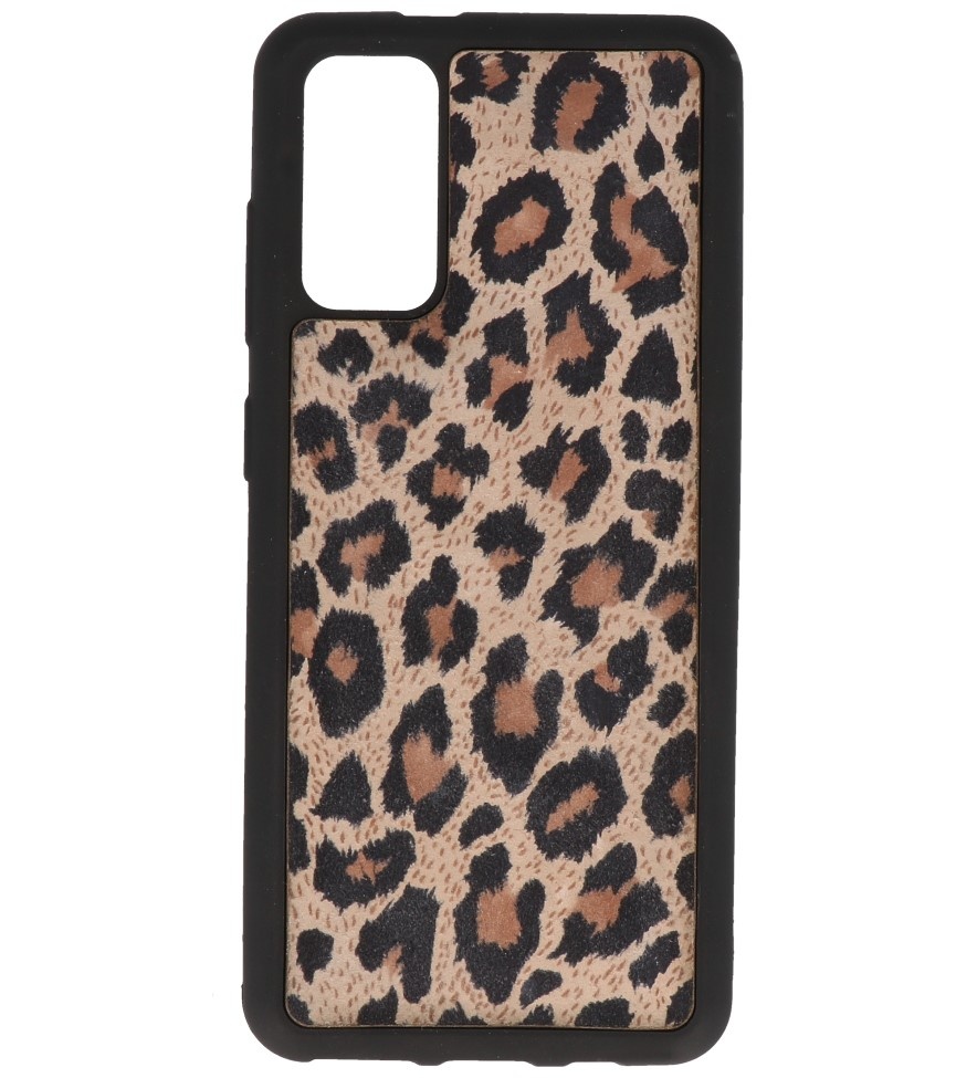 Cover posteriore in pelle leopardata per Samsung Galaxy S20