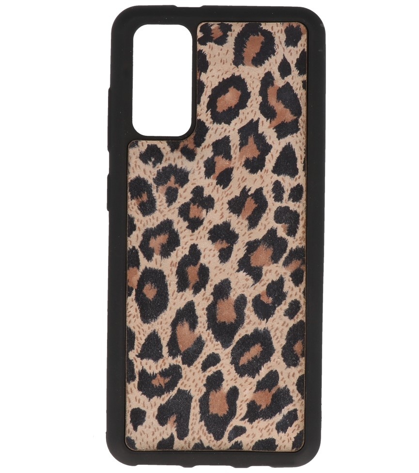 Leopard læder bagcover til Samsung Galaxy S20