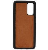 Luipaard Leer Back Cover voor Samsung Galaxy S20
