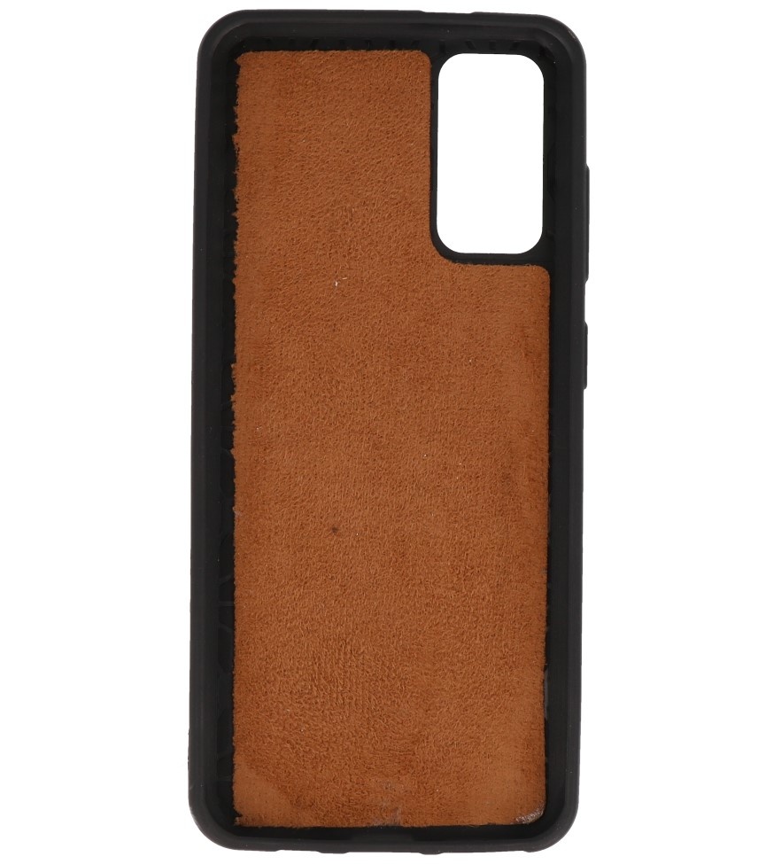 Coque arrière en cuir léopard pour Samsung Galaxy S20