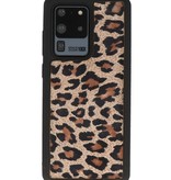 Coque arrière en cuir léopard pour Samsung Galaxy S20 Ultra