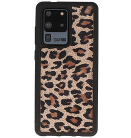 Coque arrière en cuir léopard Samsung Galaxy S20 Ultra