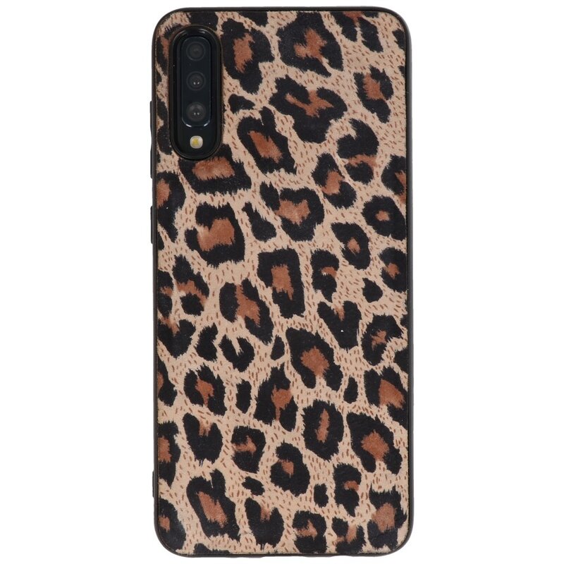Cover posteriore in pelle leopardata per Samsung Galaxy A70