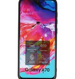 Cubierta trasera de cuero de leopardo para Samsung Galaxy A70