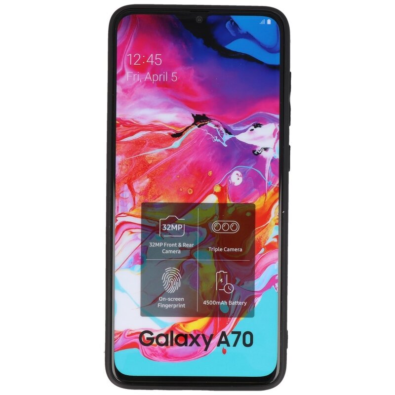 Luipaard Leer Back Cover voor Samsung Galaxy A70