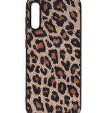 Cubierta trasera de cuero de leopardo para Samsung Galaxy A70