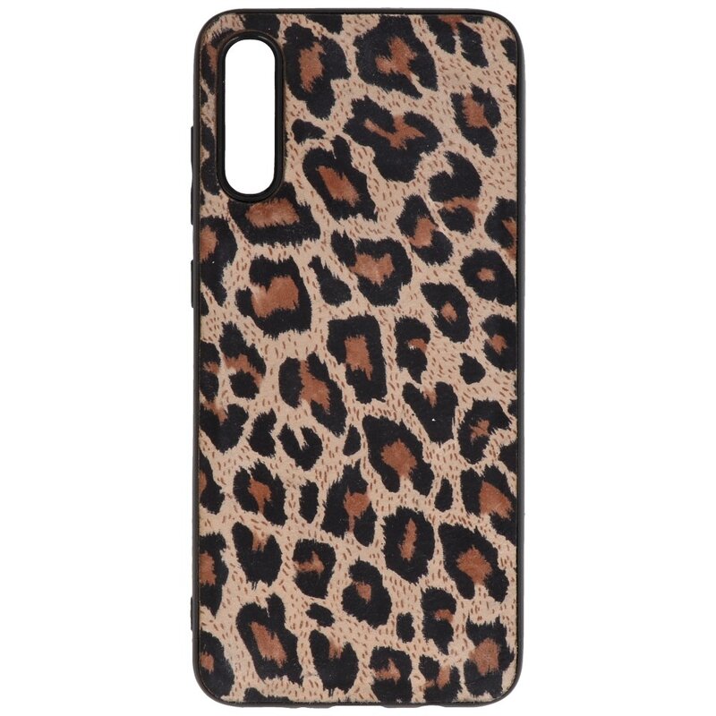 Luipaard Leer Back Cover voor Samsung Galaxy A70