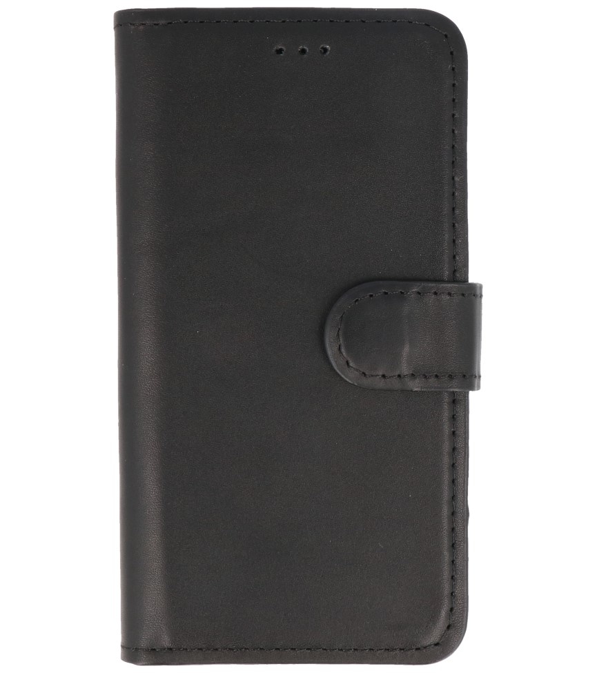 Funda de cuero hecha a mano MF Bookstyle iPhone X - Xs Negro