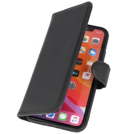 Custodia a libro in pelle MF fatta a mano per iPhone X - Xs nera