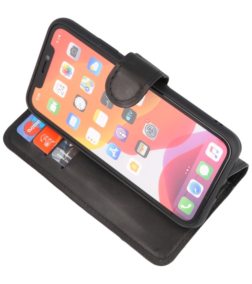 MF Handmade Leather Bookstyle Case iPhone X - Xs Black