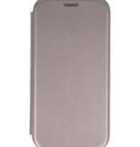 Schlanke Folio Hülle für Samsung Galaxy A01 Grau