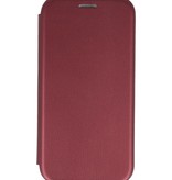 Schlanke Folio Hülle für Samsung Galaxy A01 Bordeaux Rot