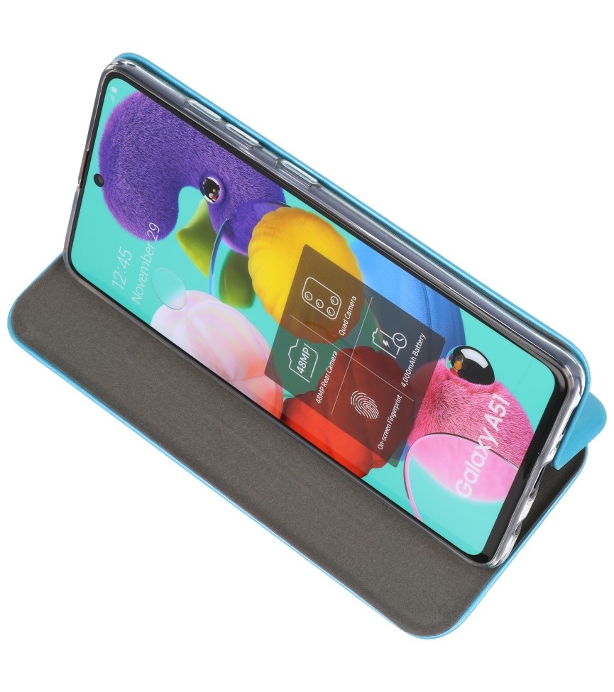 Étui Folio Slim pour Samsung Galaxy A51 Bleu