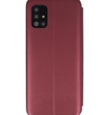 Custodia slim a folio per Samsung Galaxy A51 Bordeaux Red