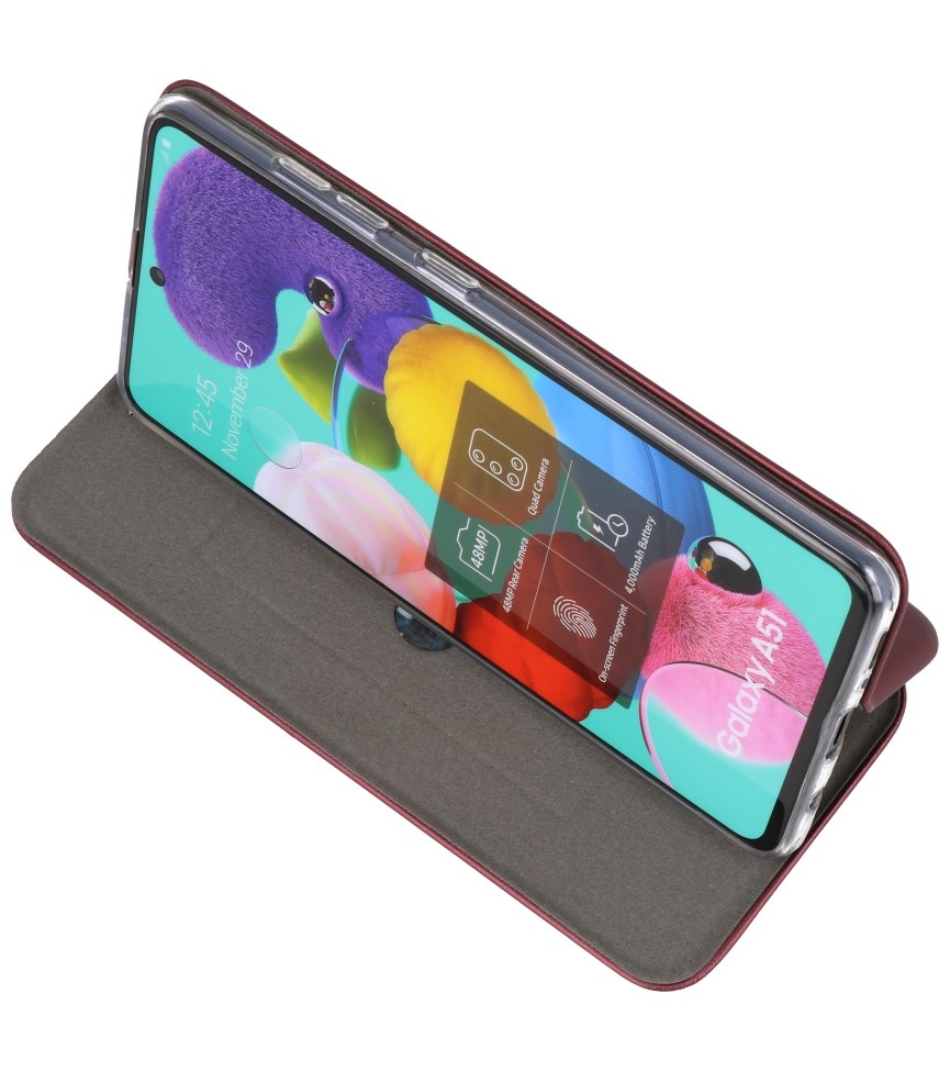 Funda Slim Folio para Samsung Galaxy A51 Burdeos Rojo