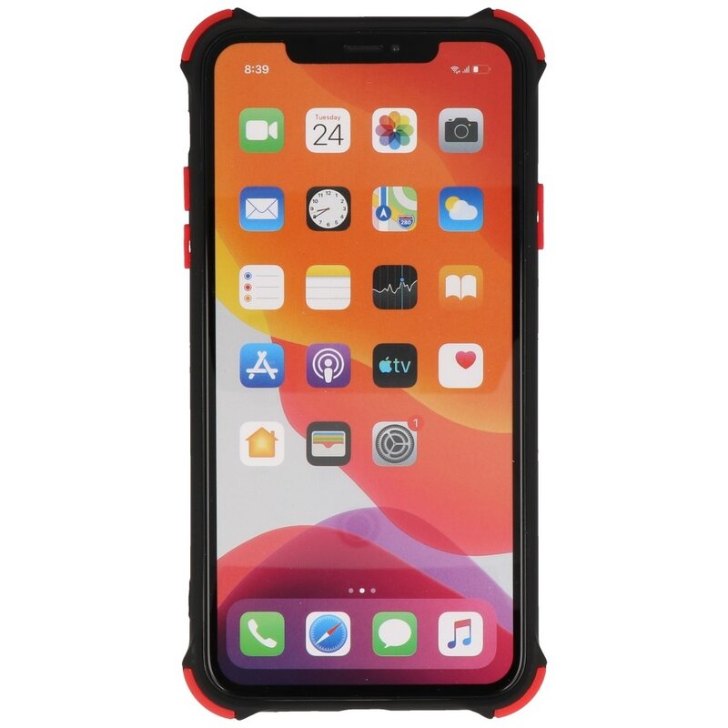 Custodia rigida per combinazione di colori resistente agli urti iPhone 11 Pro nero