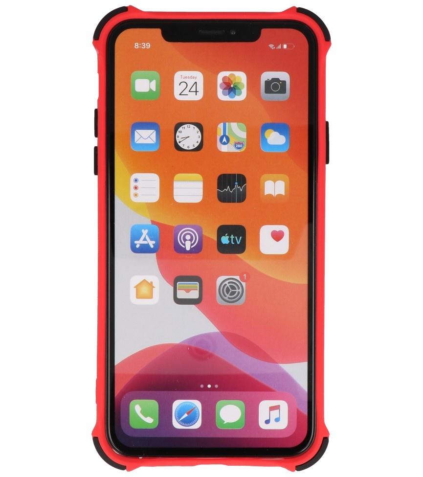 Custodia rigida per combinazione di colori resistente agli urti iPhone 11 Pro rosso