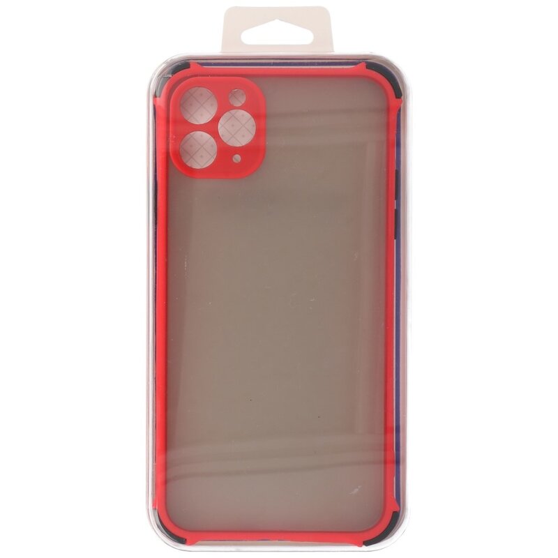 Custodia rigida per combinazione di colori resistente agli urti iPhone 11 Pro rosso