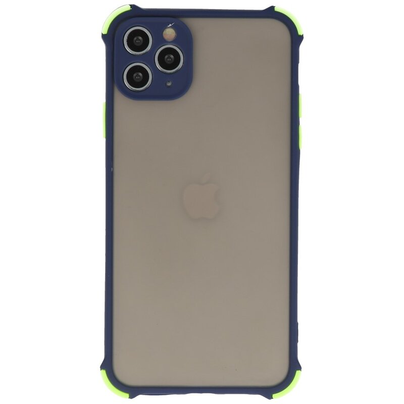 Custodia rigida per combinazione di colori resistente agli urti iPhone 11 Pro Max blu